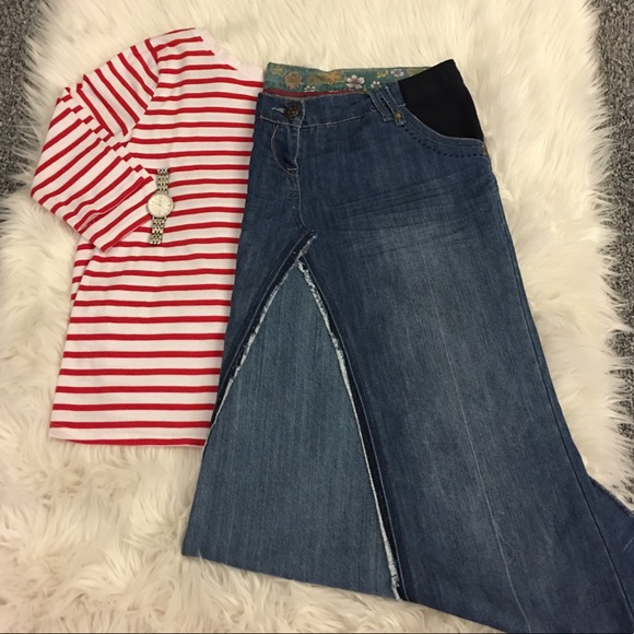 Maternity Dresses & Skirts - THE BEST Maternity denim maxi!!